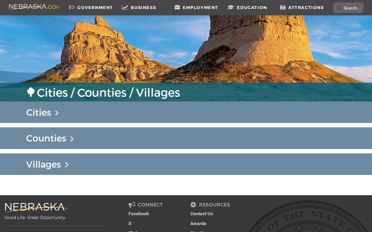 Nebraska incorporated-place directory supporting Bladen warrant search context